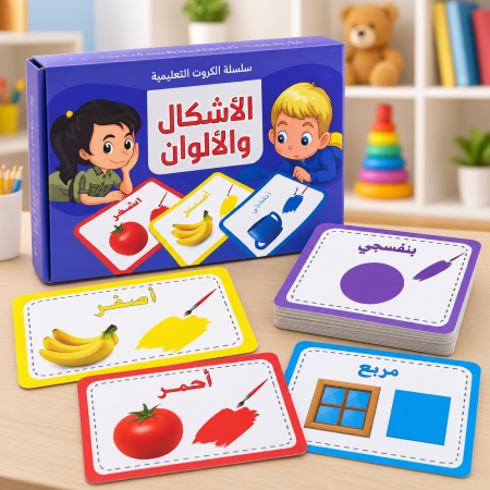 بطاقات الأشكال والألوان