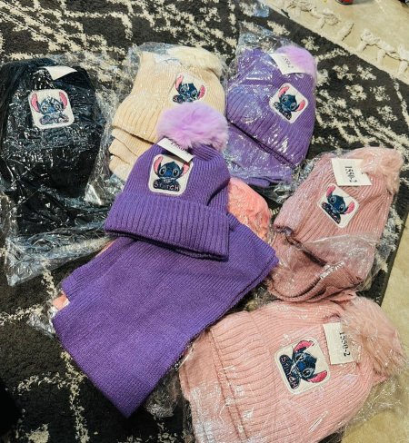 طاقيه مع لفحة ستيتش اطفال