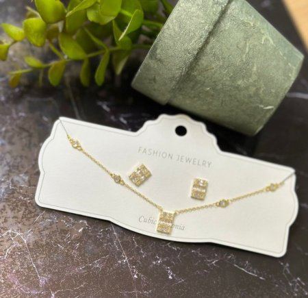 طقم سنسال مع حلق جولد