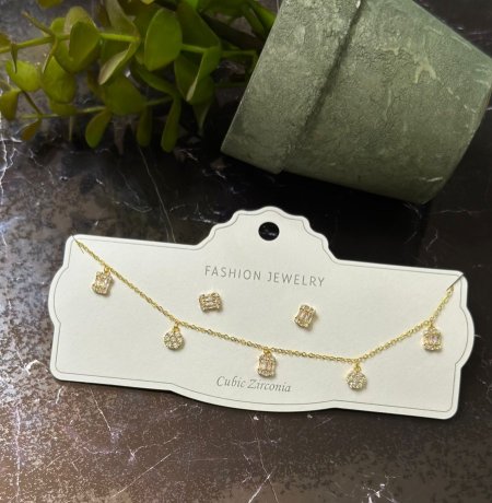 طقم سنسال مع حلق جولد