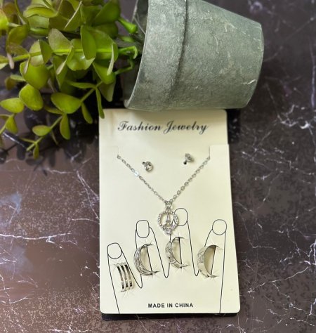 طقم خواتم مع سنسال وحلق