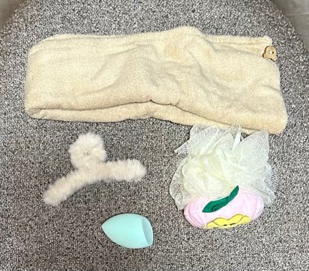 بكج منشفة شعر مع ليفة جسم